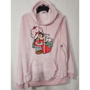 Strawberry shortcake fleece hoodie women's size Large